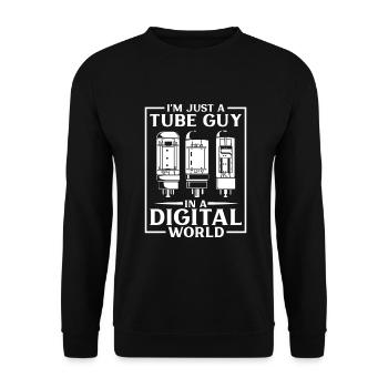 Tube Guy - Röhrenverstärker - Unisex Pullover - Schwarz - Vorne - Alina (178cm) & Michal (187cm)