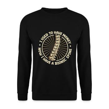 I once had money up to the artificial vortex - Unisex Sweatshirt - black - Front - Alina (178cm) & Michal (187cm)