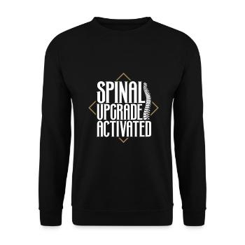 Spine Upgrade Enabled - Back Surgery - Unisex Sweatshirt - black - Front - Alina (178cm) & Michal (187cm)