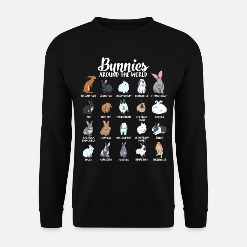 Lapins du monde - Lapin - Sweat-shirt Unisexe - noir