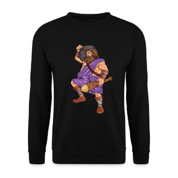 Dieu de la mythologie celtique - Dagda - Sweat-shirt Unisexe - noir - Devant - Alina (178cm) & Michal (187cm)