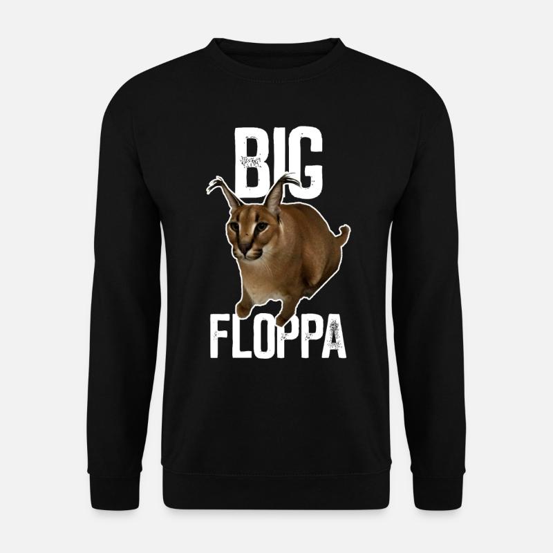 Big Floppa Karakal Cat Meme - Unisex Sweatshirt - black