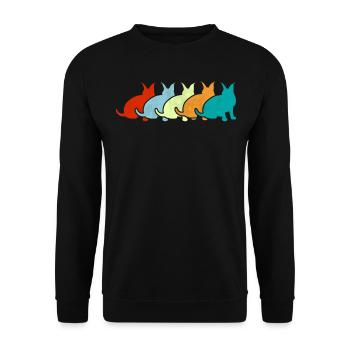 Big Floppa Karakal Cat Meme - Unisex Sweatshirt - black - Front - Alina (178cm) & Michal (187cm)