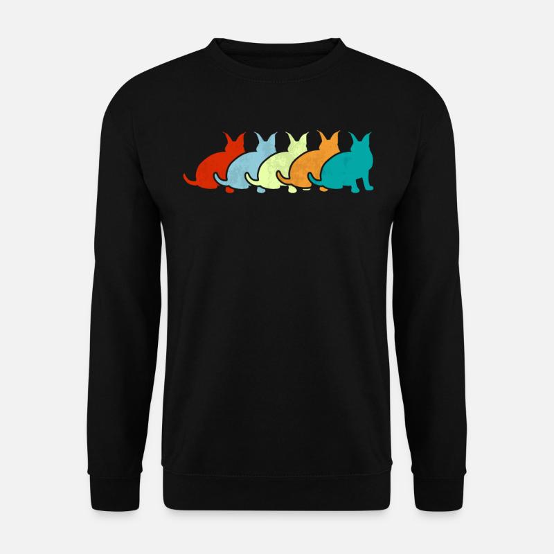Großer Floppa Karakal Katze Meme - Unisex Pullover - Schwarz
