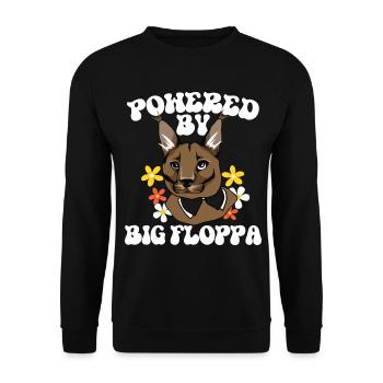 Propulsé par Big Floppa Caracal - Sweat-shirt Unisexe - noir - Devant - Alina (178cm) & Michal (187cm)
