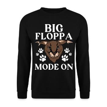 Mode Big floppa sur le mème du chat caracal - Sweat-shirt Unisexe - noir - Devant - Alina (178cm) & Michal (187cm)