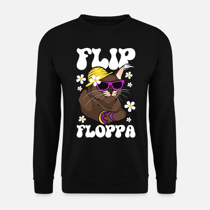 Big Floppa Karakal Cat Meme - Unisex Sweatshirt - black