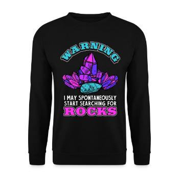 Rock Hunting Mineral - Unisex Sweatshirt - black - Front - Alina (178cm) & Michal (187cm)