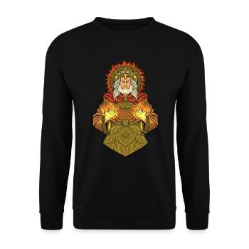 Dieu de la mythologie celtique - Belenus - Sweat-shirt Unisexe - noir - Devant - Alina (178cm) & Michal (187cm)