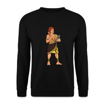 Dieu de la mythologie celtique - Ogma - Sweat-shirt Unisexe - noir - Devant - Alina (178cm) & Michal (187cm)