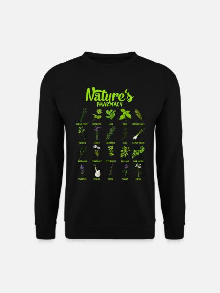 Healing powers of nature - herbs - Unisex Sweatshirt - black