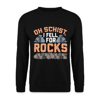 Rock Hunting Mineral Hunter - Unisex Sweatshirt - black - Front - Alina (178cm) & Michal (187cm)