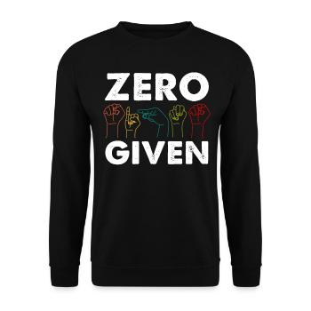 Deaf Pride ASL Gebärdensprache - Unisex Pullover - Schwarz - Vorne - Alina (178cm) & Michal (187cm)