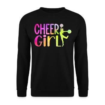 Cheer Girl Cheerleading Cheerleader Cheer Squad - Unisex Pullover - Schwarz - Vorne - Alina (178cm) & Michal (187cm)