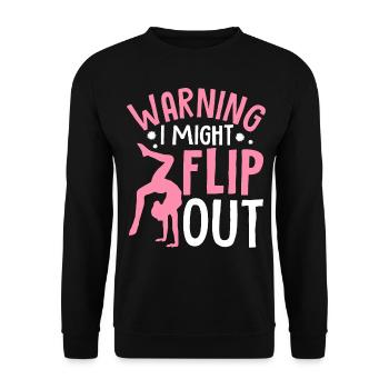 Funny Cheerleading Cheerleader Cheer Squad Might F - Unisex Sweatshirt - black - Front - Alina (178cm) & Michal (187cm)