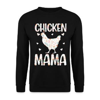 Chicken Mom Chicken Mom Farm Animal - Unisex Sweatshirt - black - Front - Alina (178cm) & Michal (187cm)