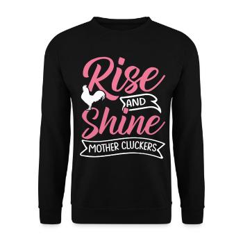 Drôle de poulailler Race Race Rise Sparkle - Sweat-shirt Unisexe - noir - Devant - Alina (178cm) & Michal (187cm)