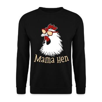 Maman Poule Poulet Maman Fermier Animal De Ferme - Sweat-shirt Unisexe - noir - Devant - Alina (178cm) & Michal (187cm)