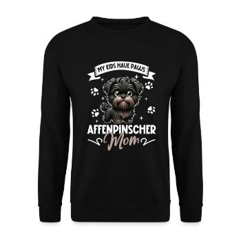 Maman Affenpinscher - Sweat-shirt Unisexe - noir - Devant - Alina (178cm) & Michal (187cm)