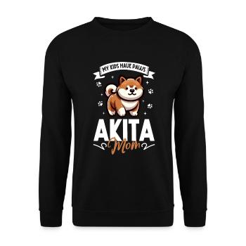 Akita Mama - Unisex Pullover - Schwarz - Vorne - Alina (178cm) & Michal (187cm)