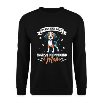 Maman Coonhound anglaise américaine - Sweat-shirt Unisexe - noir - Devant - Alina (178cm) & Michal (187cm)