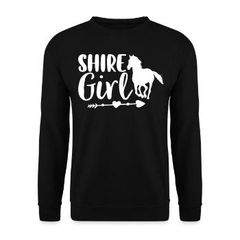 Shire Girl Horses Horse Lover Horses Girl R - Unisex Sweatshirt - black - Front - Alina (178cm) & Michal (187cm)