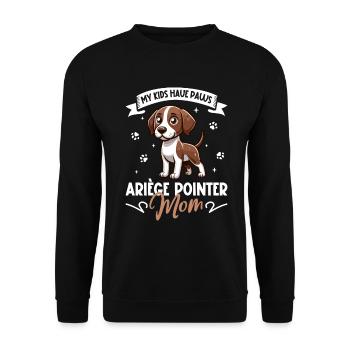 Braque de l'Ariège Mama - Unisex Sweatshirt - black - Front - Alina (178cm) & Michal (187cm)