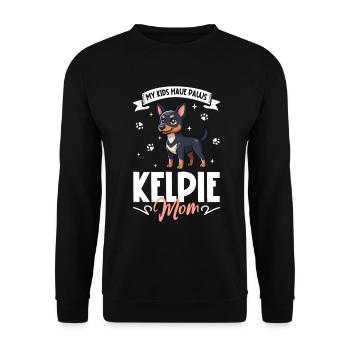 Maman Kelpie australienne - Sweat-shirt Unisexe - noir - Devant - Alina (178cm) & Michal (187cm)