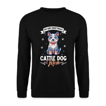 Maman de chien de bétail australien - Sweat-shirt Unisexe - noir - Devant - Alina (178cm) & Michal (187cm)