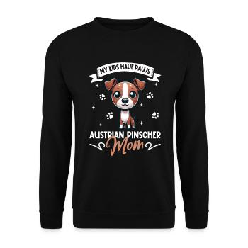 Austrian Pinscher Mom - Unisex Sweatshirt - black - Front - Alina (178cm) & Michal (187cm)