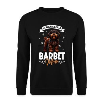 French Water Dog Mom - Unisex Sweatshirt - black - Front - Alina (178cm) & Michal (187cm)