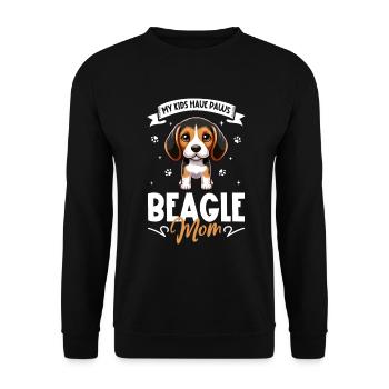 Beagle Mom - Unisex Sweatshirt - black - Front - Alina (178cm) & Michal (187cm)