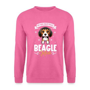 Maman Beagle - Sweat-shirt Unisexe - rose - Devant