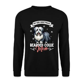 Maman Bearded Collie - Sweat-shirt Unisexe - noir - Devant - Alina (178cm) & Michal (187cm)