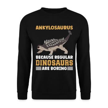 Ankylosaur Ankylosaurus Dinosaur Gift - Unisex Sweatshirt - black - Front - Alina (178cm) & Michal (187cm)