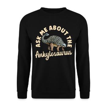Ankylosaurus Dinosaur Ankylosaur Gift - Unisex Sweatshirt - black - Front - Alina (178cm) & Michal (187cm)