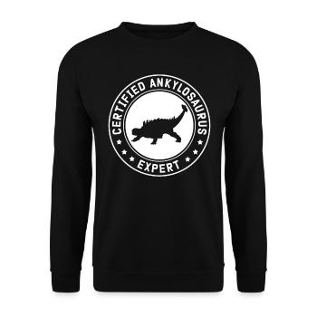 Ankylosaurus Dino Ankylosaur Expert Gift - Unisex Sweatshirt - black - Front - Alina (178cm) & Michal (187cm)