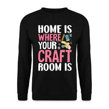 Artisanat Scrapbooking Scrapbooker Maison Où Salle d’artisanat - Sweat-shirt Unisexe - noir - Devant - Alina (178cm) & Michal (187cm)