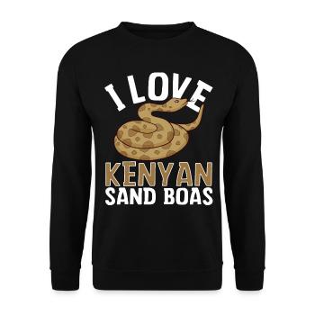 I love Kenyan sand boas snake - Unisex Sweatshirt - black - Front - Alina (178cm) & Michal (187cm)