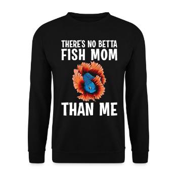 Aquarium Beta Fish Mommy Es gibt keine bessere Bet - Unisex Pullover - Schwarz - Vorne - Alina (178cm) & Michal (187cm)