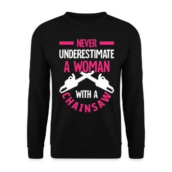 Arborists Woodworkers Lumberjacks Women A Fr - Unisex Sweatshirt - black - Front - Alina (178cm) & Michal (187cm)