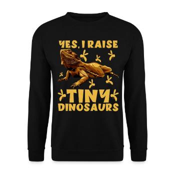 Funny Bearded Dragon Beardie - Unisex Sweatshirt - black - Front - Alina (178cm) & Michal (187cm)
