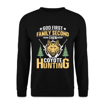 Coyote Hunter Yote - Unisex Sweatshirt - black - Front - Alina (178cm) & Michal (187cm)