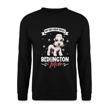 Bedlington Terrier Mom - Unisex Sweatshirt - black - Front - Alina (178cm) & Michal (187cm)