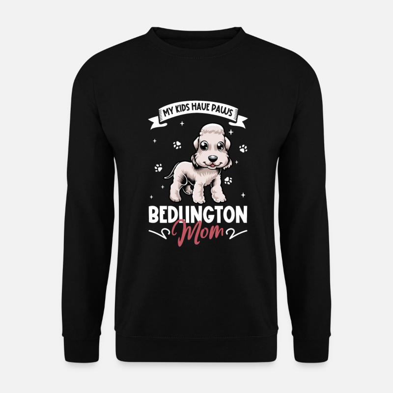 Maman Bedlington Terrier - Sweat-shirt Unisexe - noir