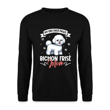 Bichon Frisé Mama - Unisex Pullover - Schwarz - Vorne - Alina (178cm) & Michal (187cm)