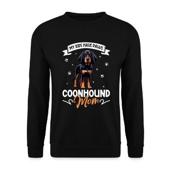 Maman Coonhound noir et beige - Sweat-shirt Unisexe - noir - Devant - Alina (178cm) & Michal (187cm)