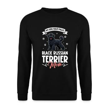 Maman terrier russe noir - Sweat-shirt Unisexe - noir - Devant - Alina (178cm) & Michal (187cm)