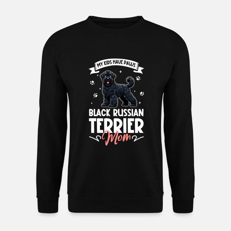Maman terrier russe noir - Sweat-shirt Unisexe - noir