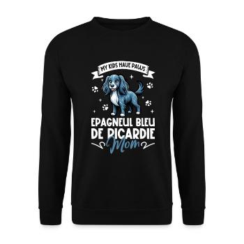 Epagneul Bleu de Picardie Mama - Unisex Pullover - Schwarz - Vorne - Alina (178cm) & Michal (187cm)